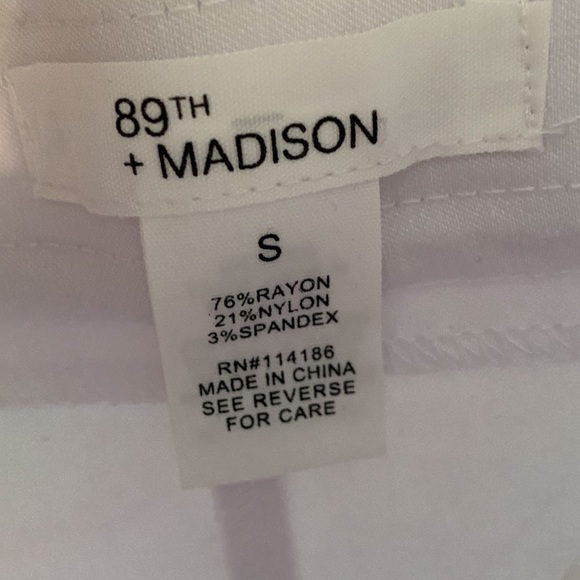 89th & MADISON White Pullon Bermuda Shorts Size Small **NEW** - Picture 6 of 6